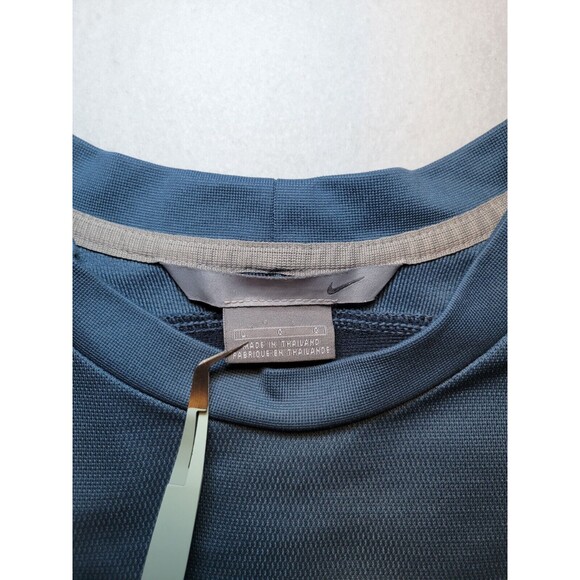 Vintage Y2K Nike Blue Yellow Swoosh Casual Short Sleeve Grey Tag Crewneck Size L - Picture 2 of 6